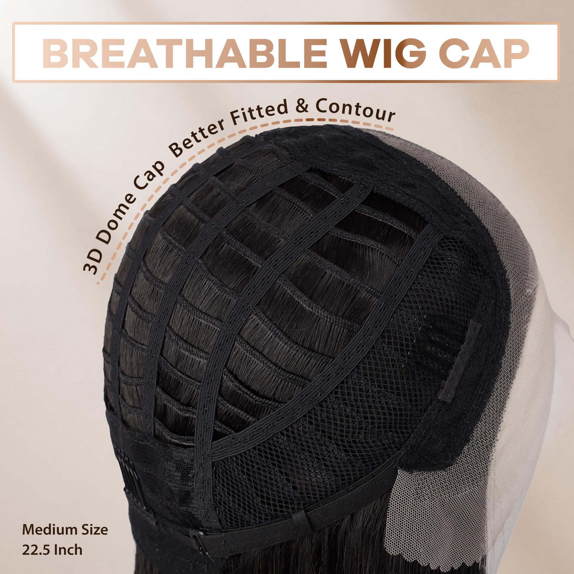 BLL Lace Front Wig Skunk Stripe 3D dome cap emphasizes breathable comfort