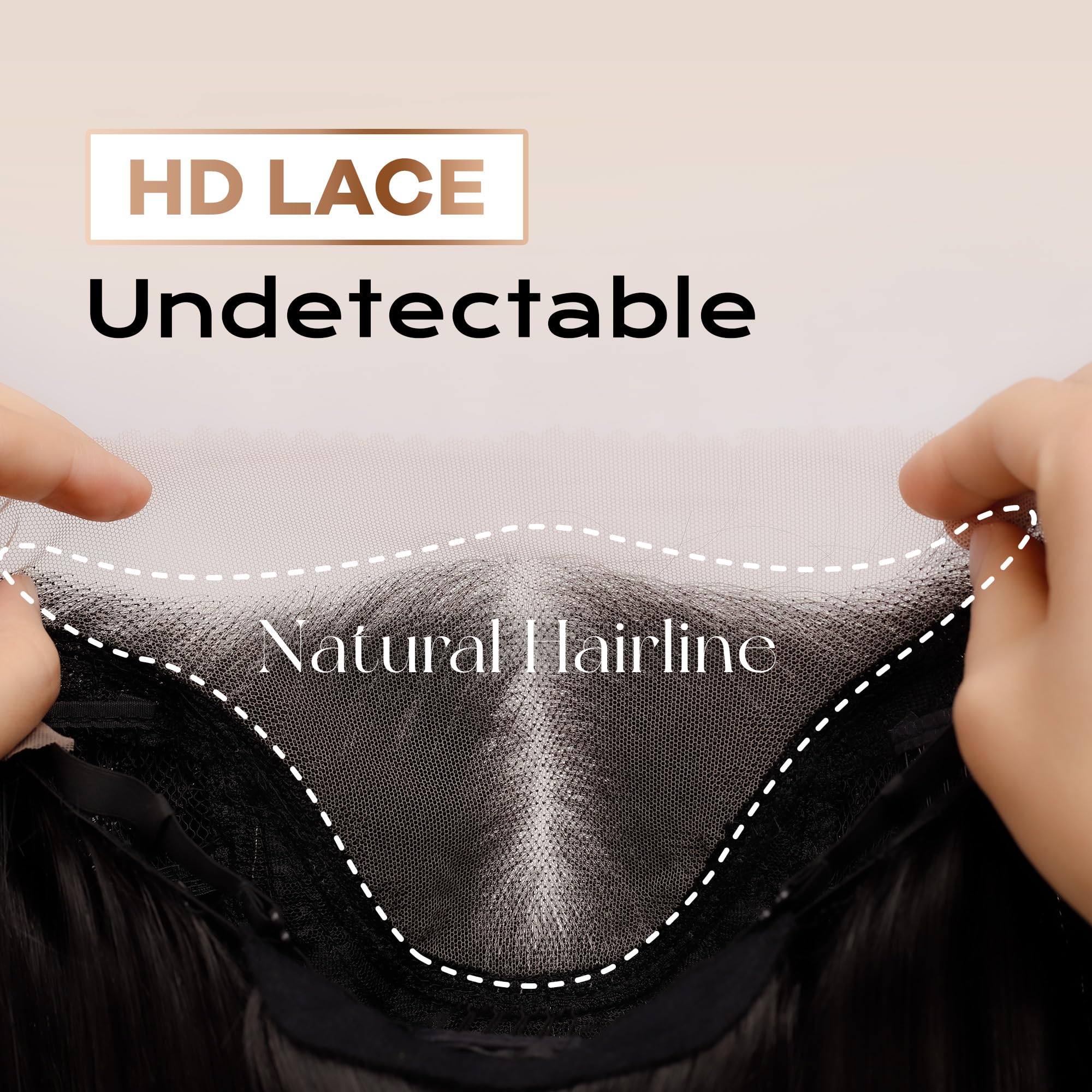 BLL Lace Front Wig Skunk Stripe packaging includes wig cap and headband