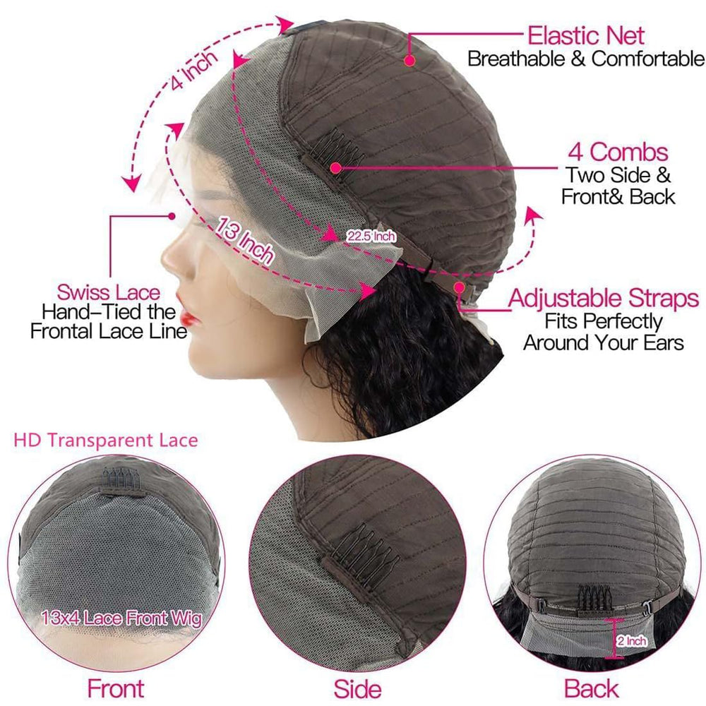 BLOCKICE Pixie Cut Wig close-up curls reveal texture and natural baby hairs.