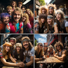 Blonde Mullet Wig 50cm length image highlights versatile costuming option