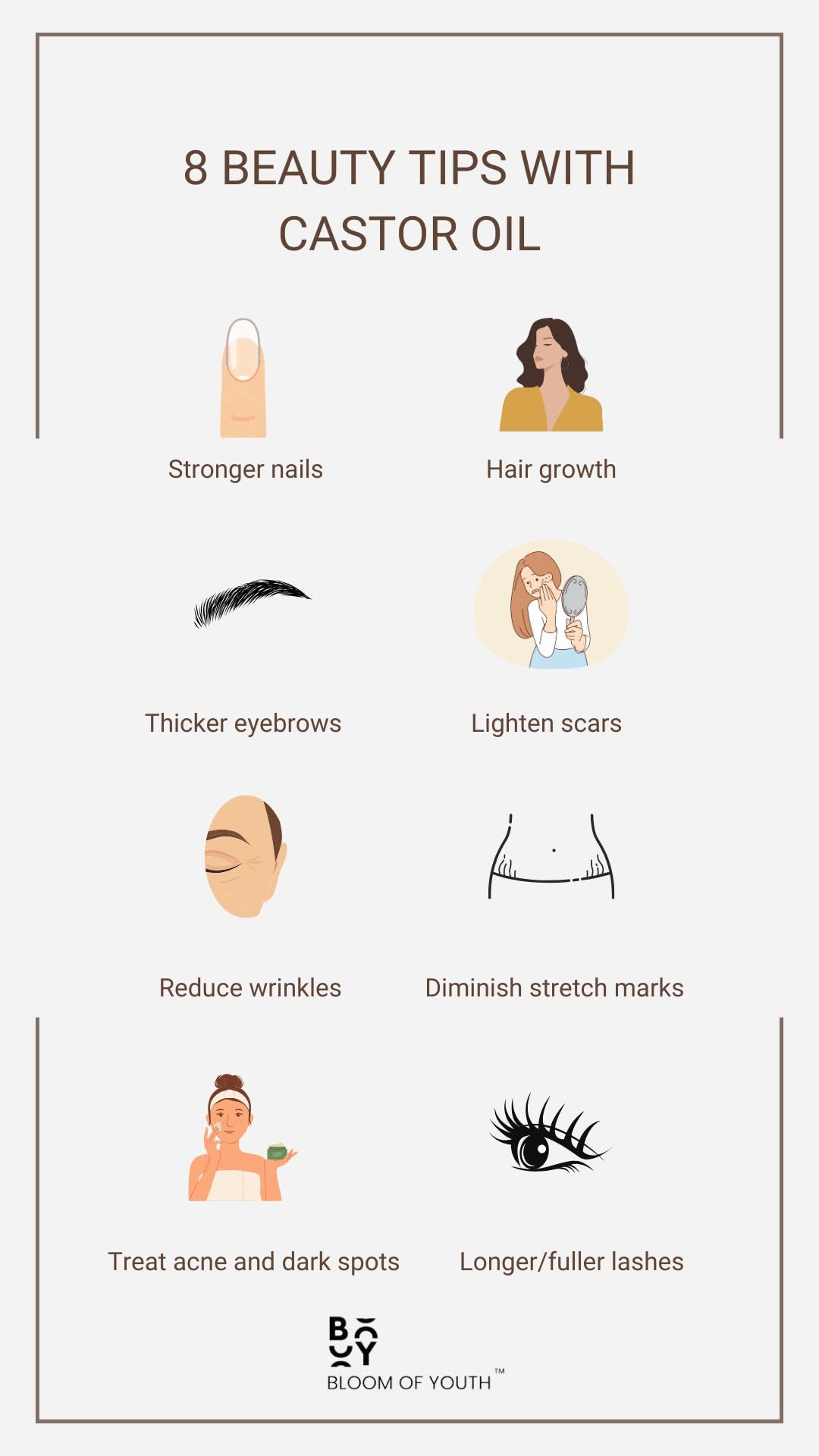 Cruelty-free vegan castor oil by Bloom of Youth for clean beauty use