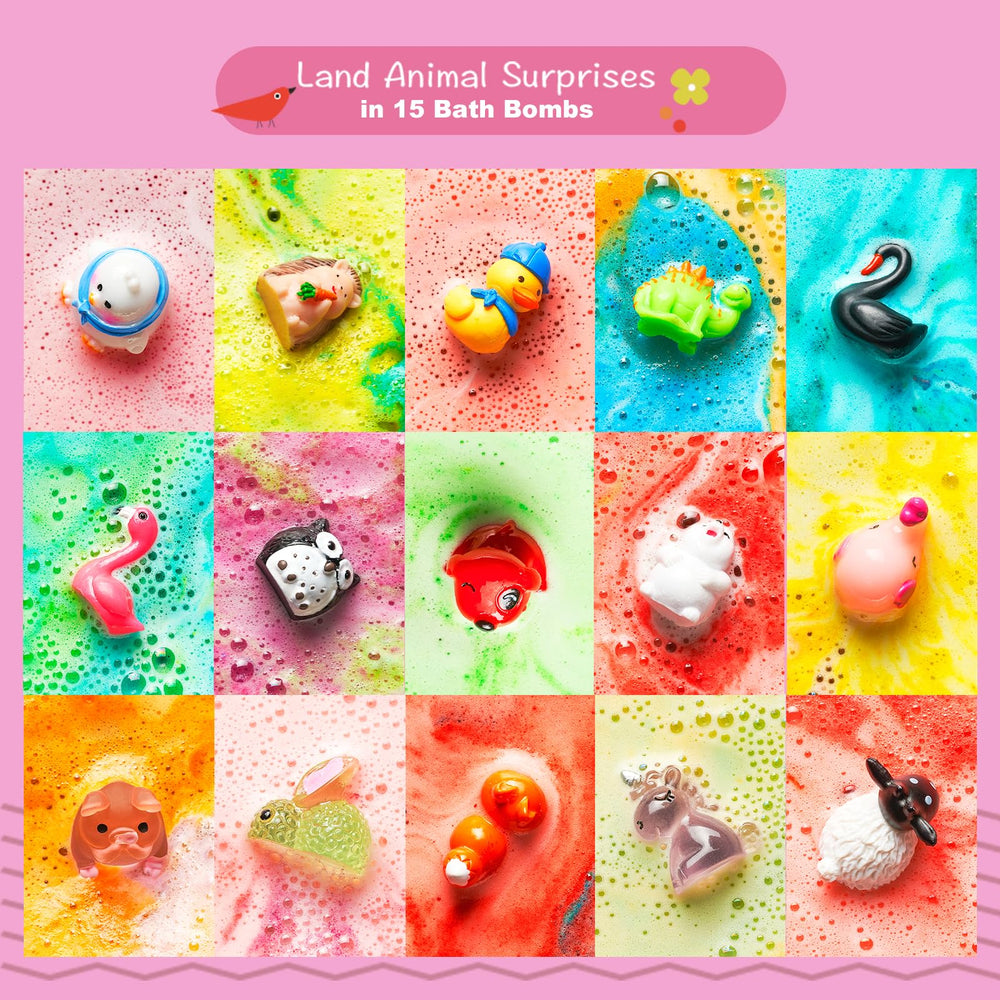 BloomFizzy Jungle Bath Bomb toy-inside reveals surprise animal during bath time.