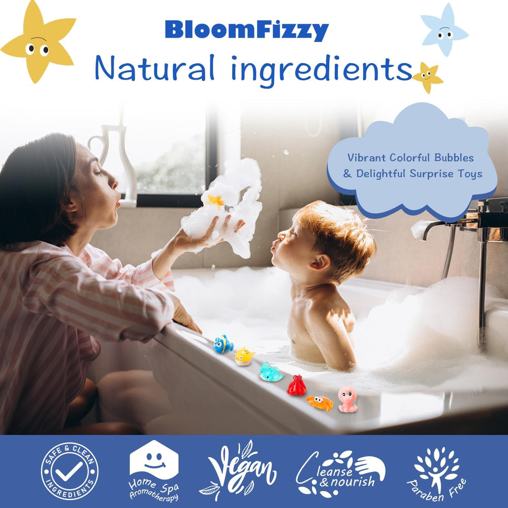 BloomFizzy Sea Surprise gift-ready packaging emphasizing eco-friendly design