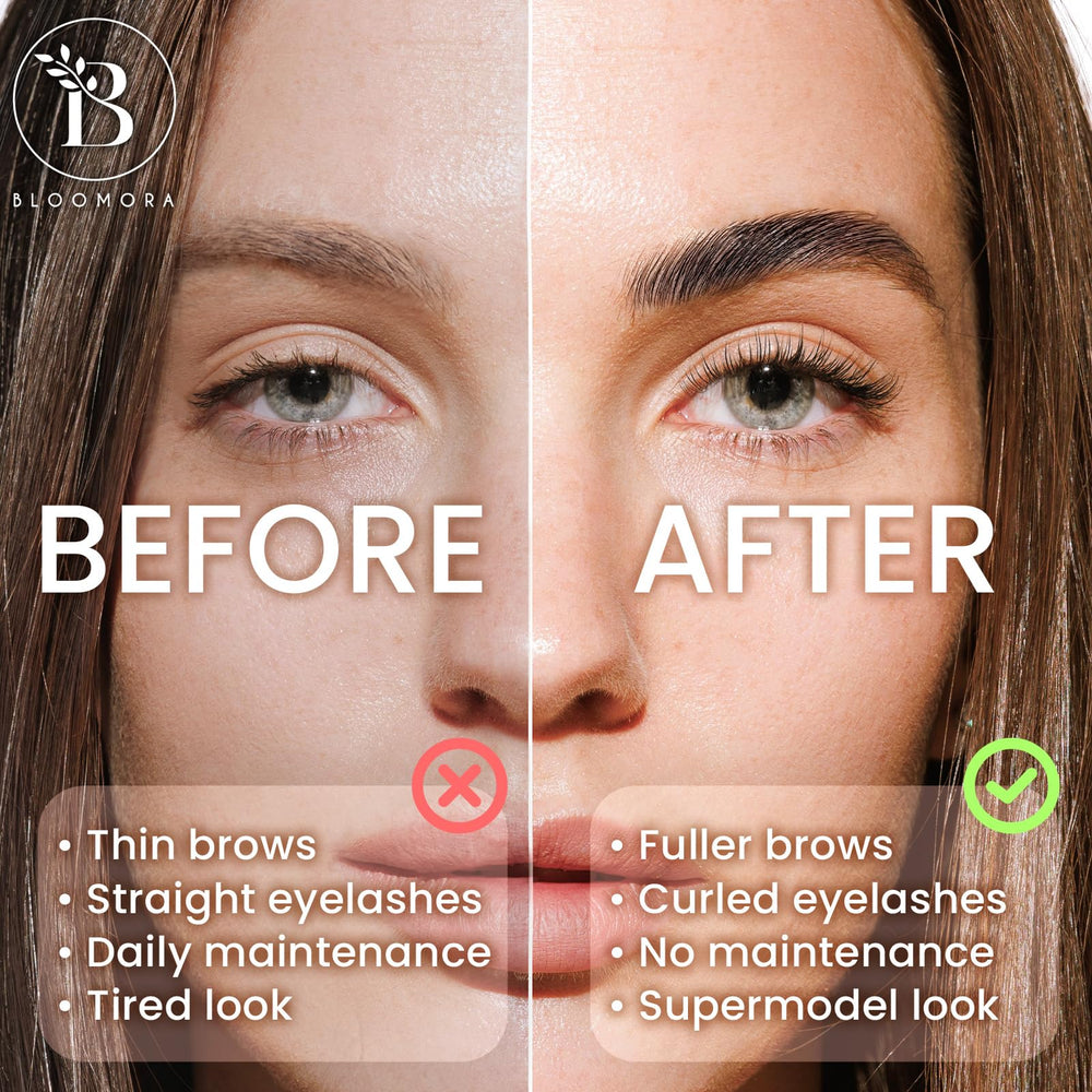 BLOOMORA Brow Lamination Kit usage demonstrates beginner-friendly steps for flawless brows
