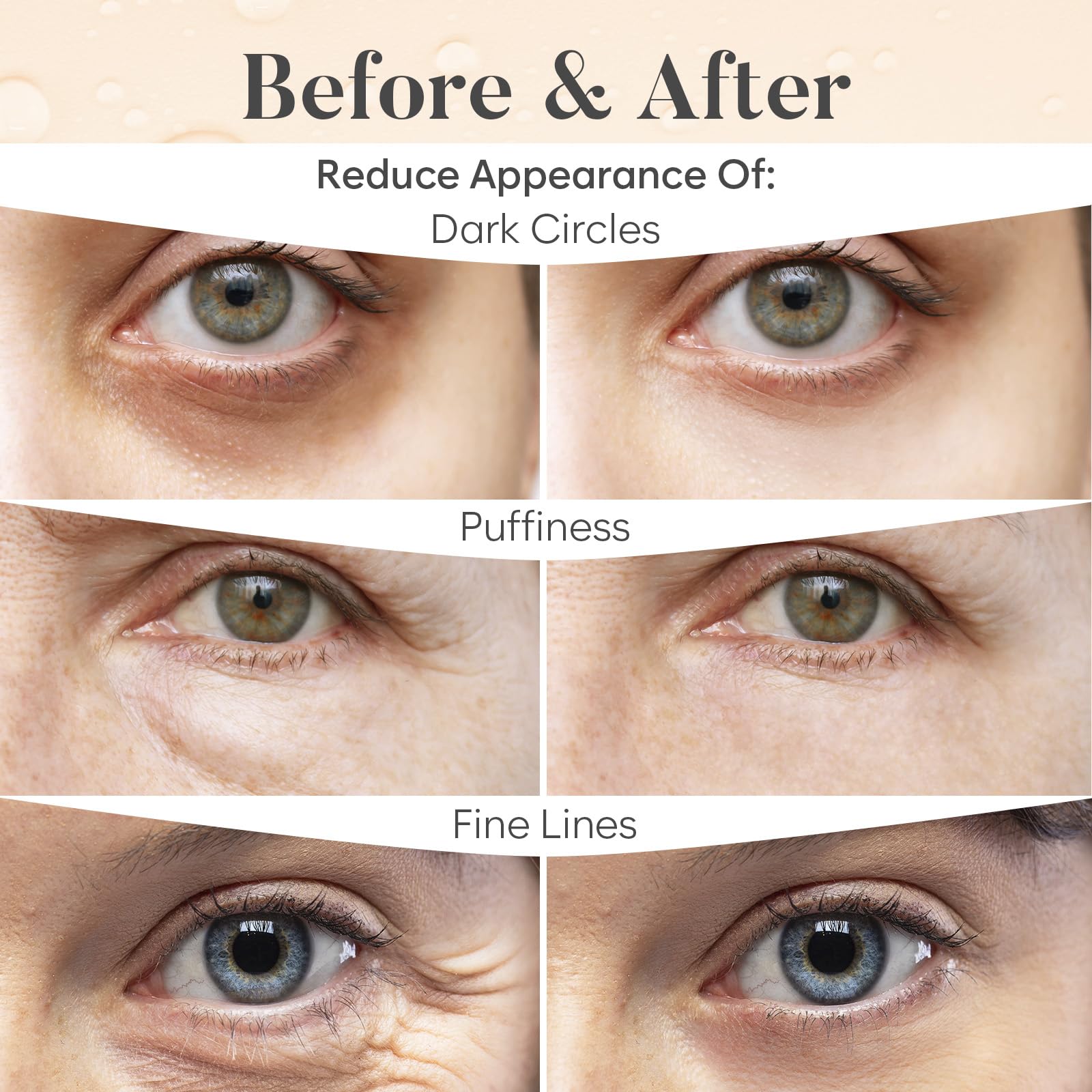 BLOOMORA caffeine eye patches travel-friendly patches to refresh eyes on the go.