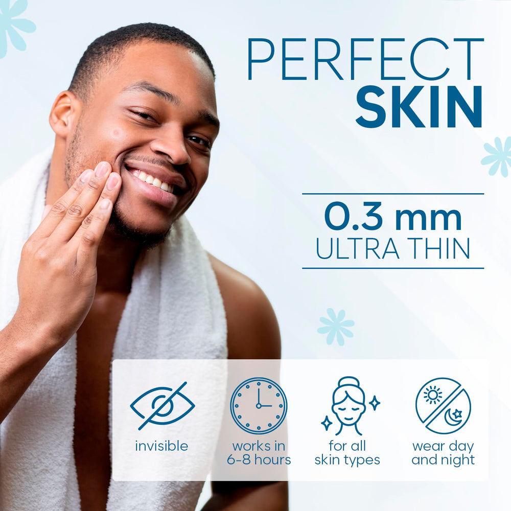 BLOOMORA easy-apply patches shown for simple blemish care with gentle adhesion.