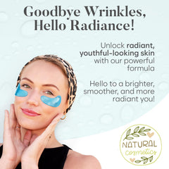 BLOOMORA Patch being applied under-eye for depuffing and refreshed appearance