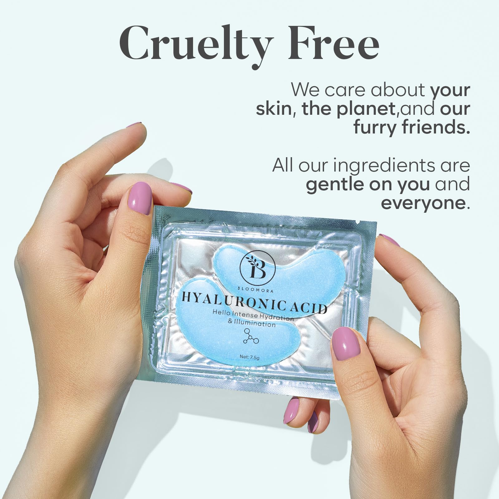 BLOOMORA Hydrolyzed Collagen patch surface delivering plumper under-eye appearance