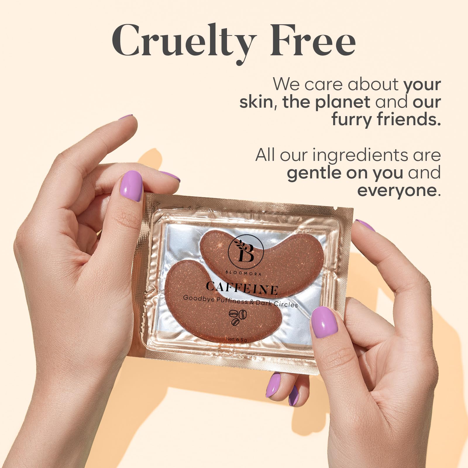 BLOOMORA individually wrapped eye patches offer convenient, clean use for daily care.