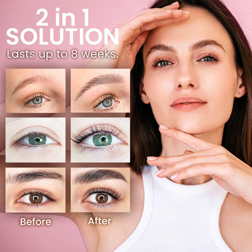 BLOOMORA Lash lift results closeup shows lifted lashes and glossy finish
