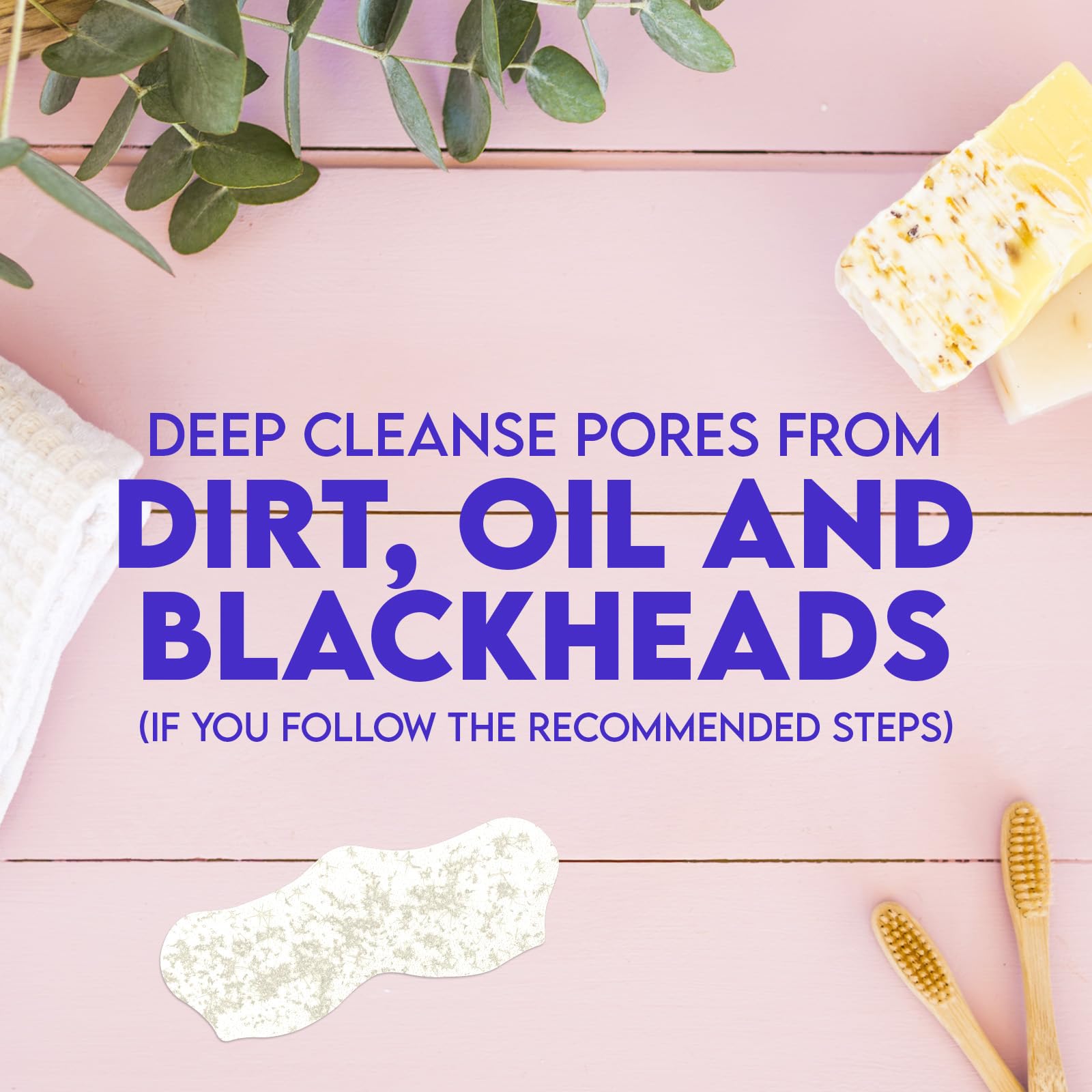 BLOOMORA Applying nose strip during routine for quick cleanse.