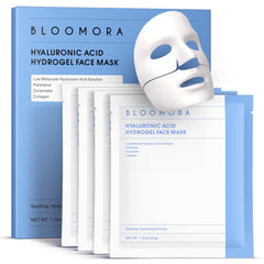 BLOOMORA overnight mask hydrogel application shows deep hydration and refreshed skin
