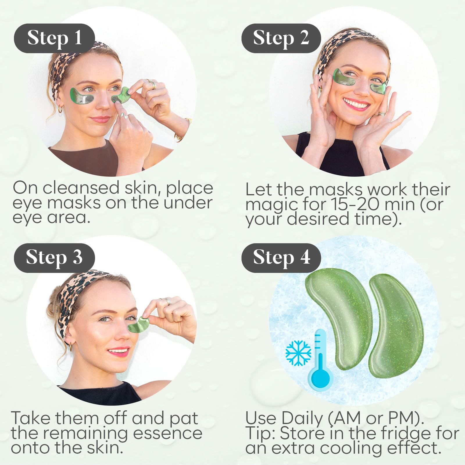 BLOOMORA hydrolyzed collagen and retinol detail on patches suggesting plumper look