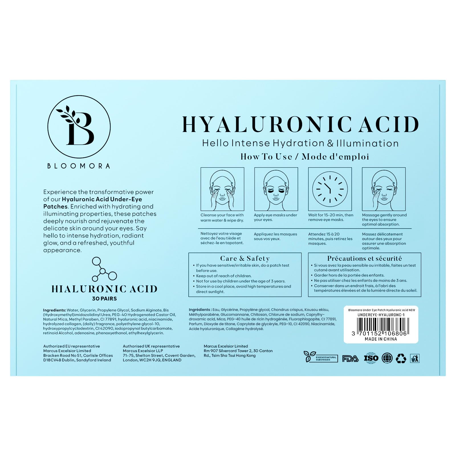 BLOOMORA Retinol-infused patch close-up for rejuvenated-looking under-eye area