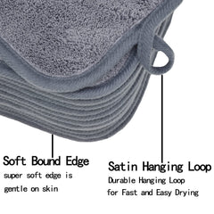 BloomSesame makeup remover cloth gray face-usage—remove makeup with water