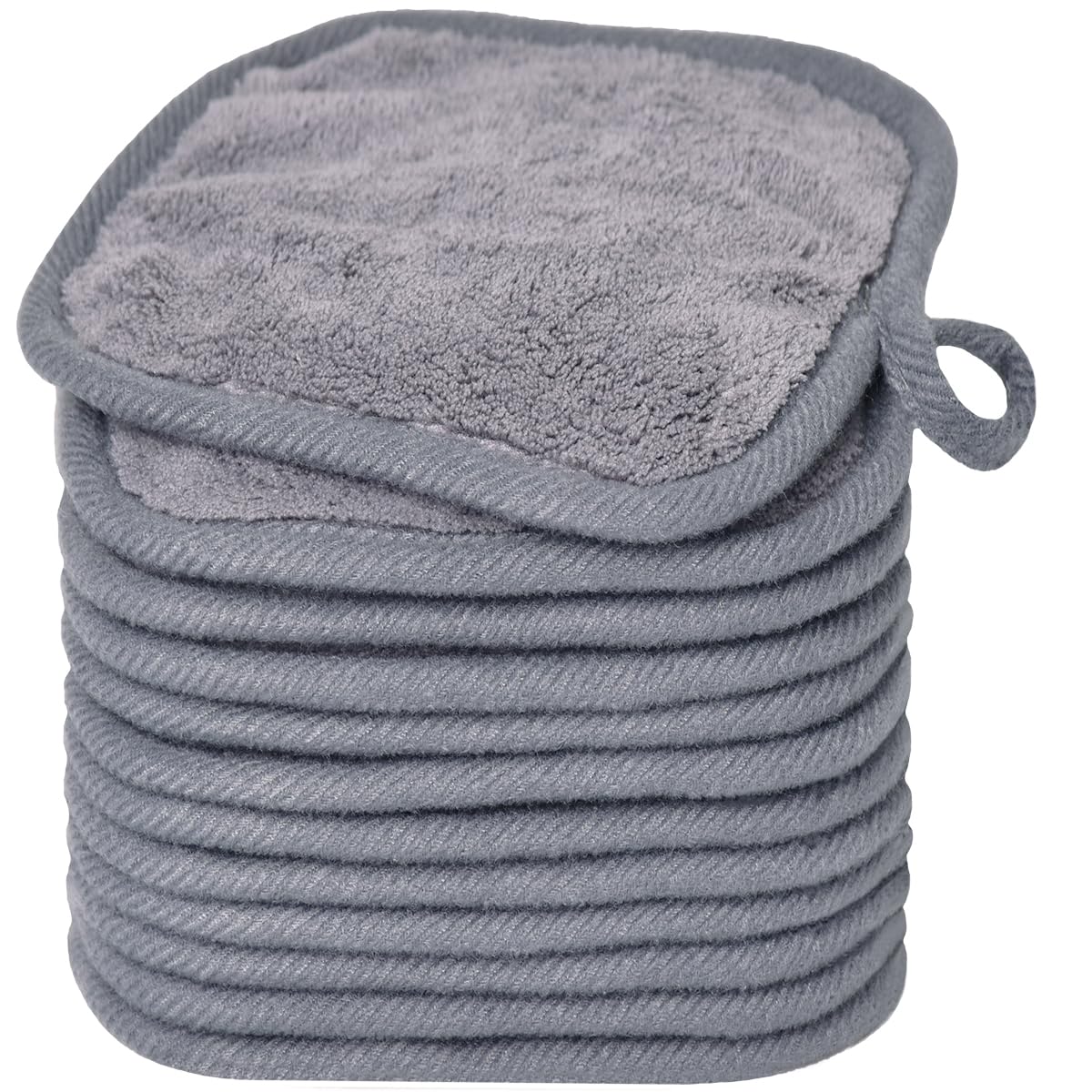 BloomSesame makeup remover cloth gray pack—reusable pads for gentle facial cleansing