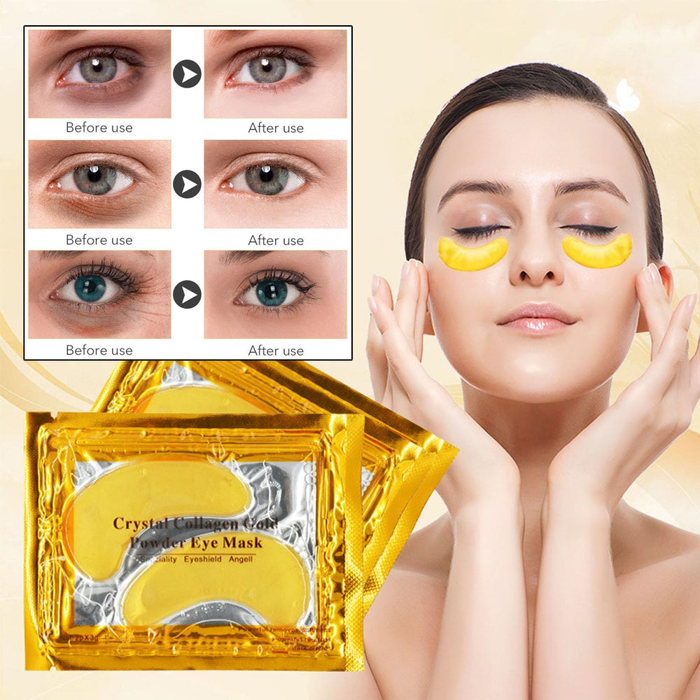 Blopuivo eye mask with gold patches close-up for luxe hydration