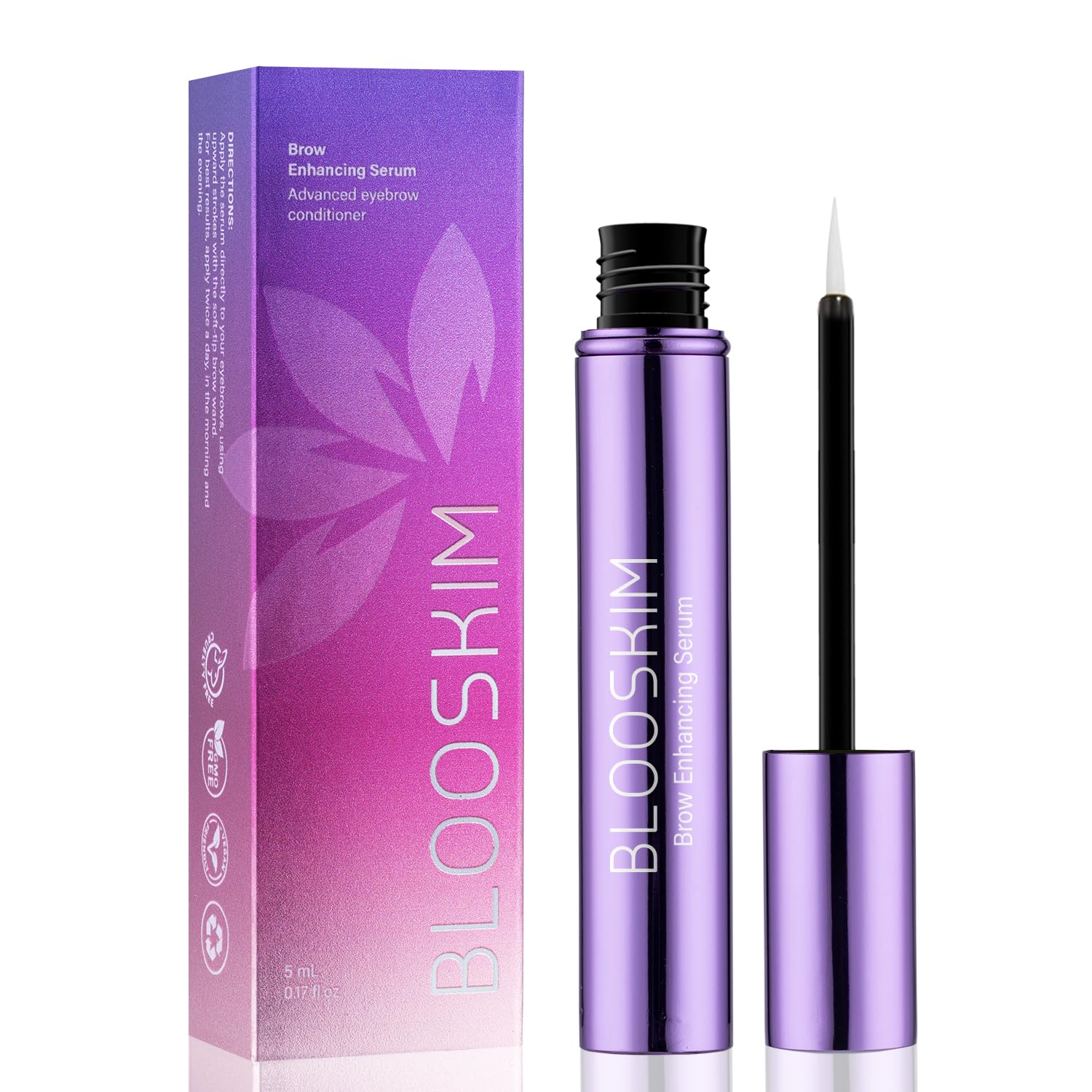 Blooskim Eyebrow Growth Serum bottle for daily brow nourishment