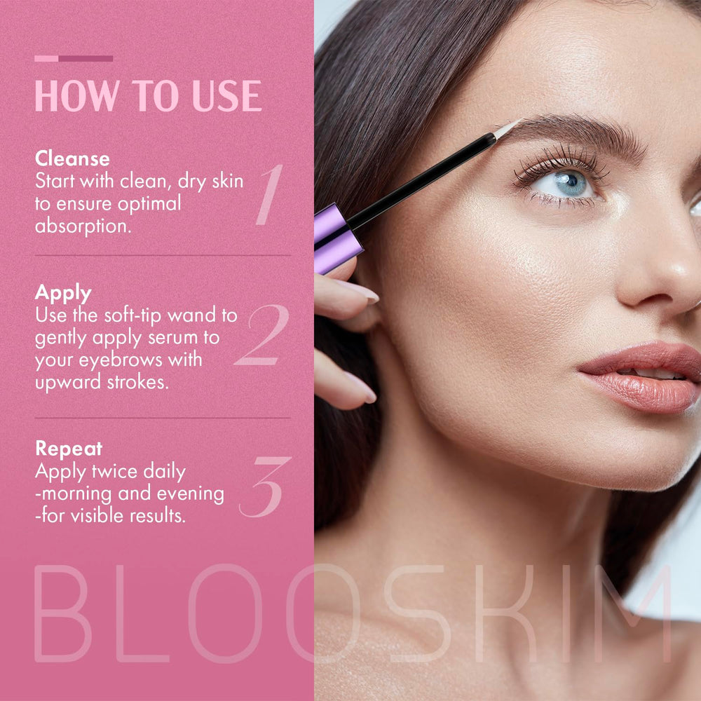 Blooskim daily routine setup with bottle and brush for consistent use