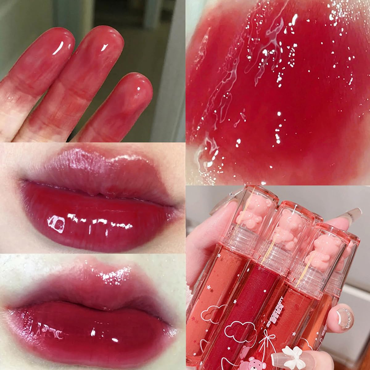 Blopuivo moisturizing plumping lips showing hydrated, fuller look
