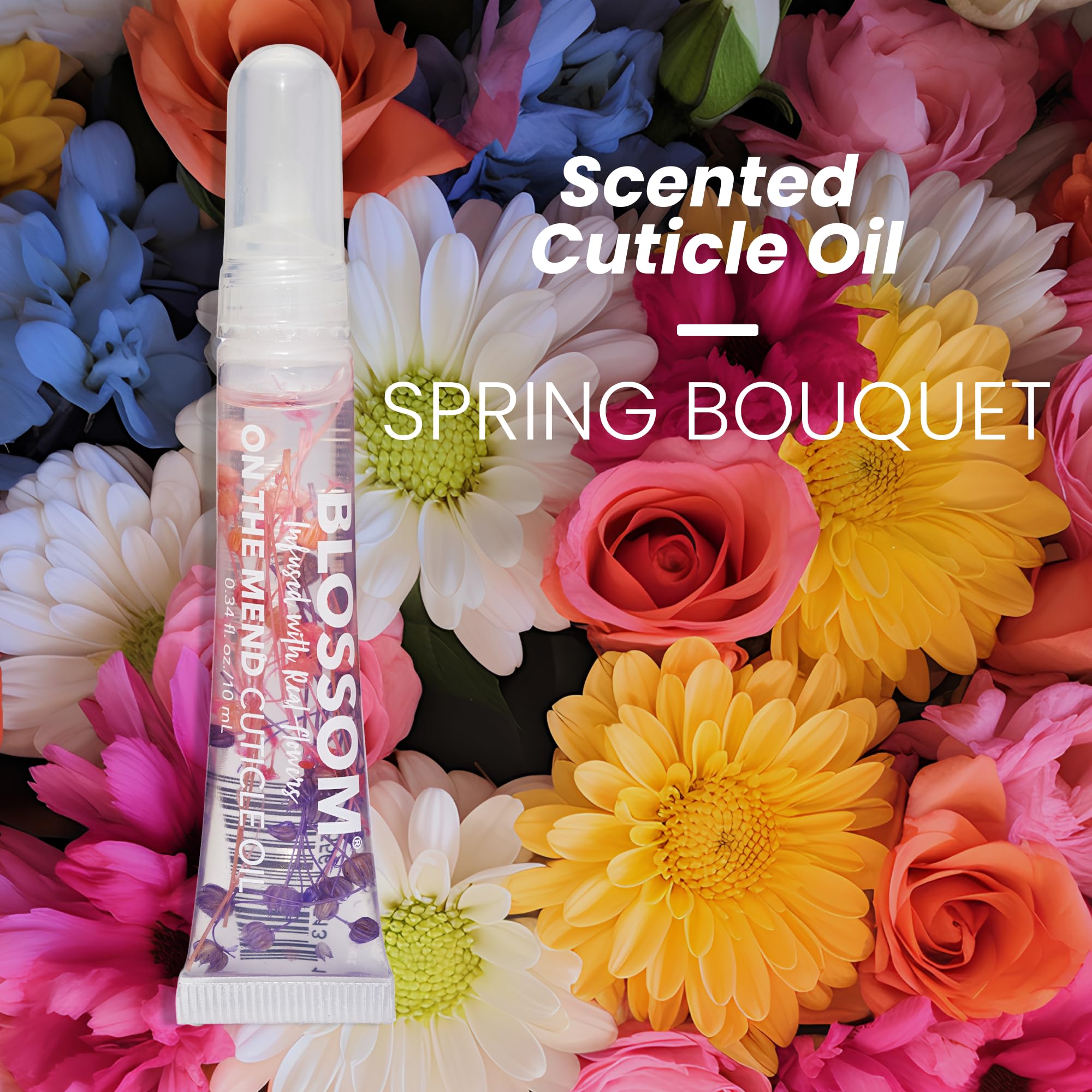 Blossom Cuticle Oil Pen with real dried flowers for luxe conditioning
