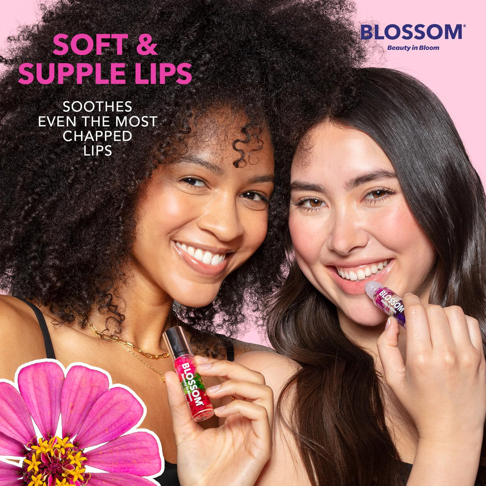 Blossom Flower-infused Lip Gloss packaging-detail showcases petals and premium presentation