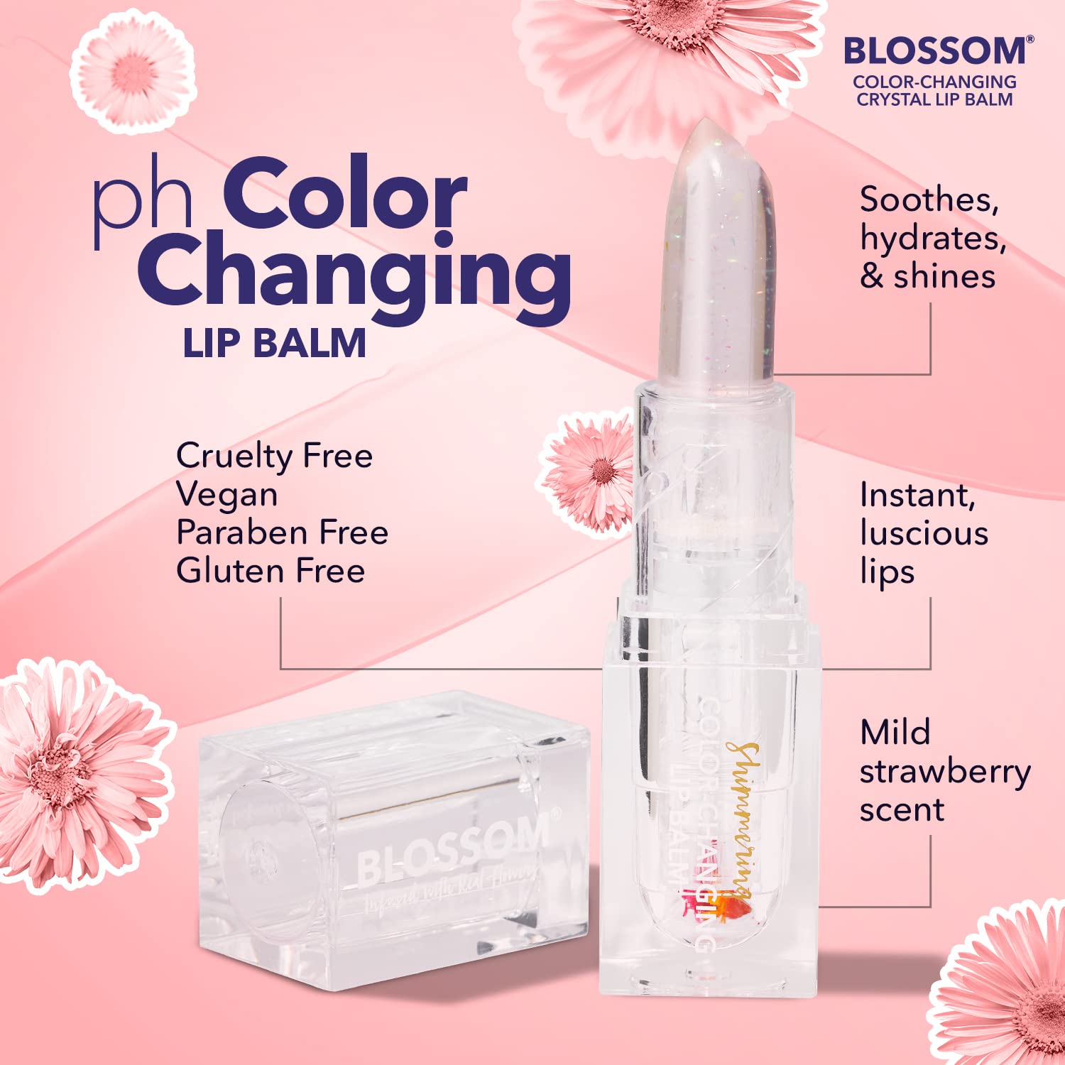 Blossom lip gloss gift-ready packaging makes gifting easy.
