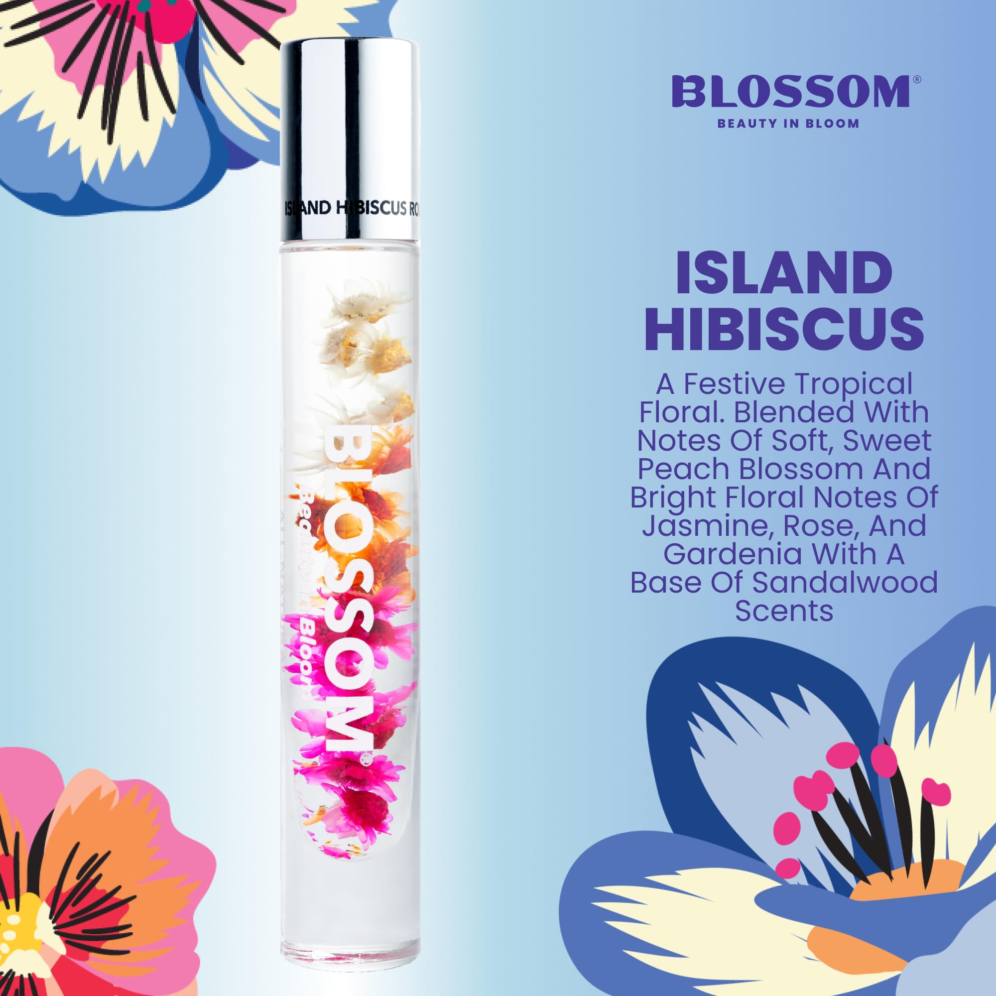 Blossom Roll-On applying to pulse points for long-lasting scent