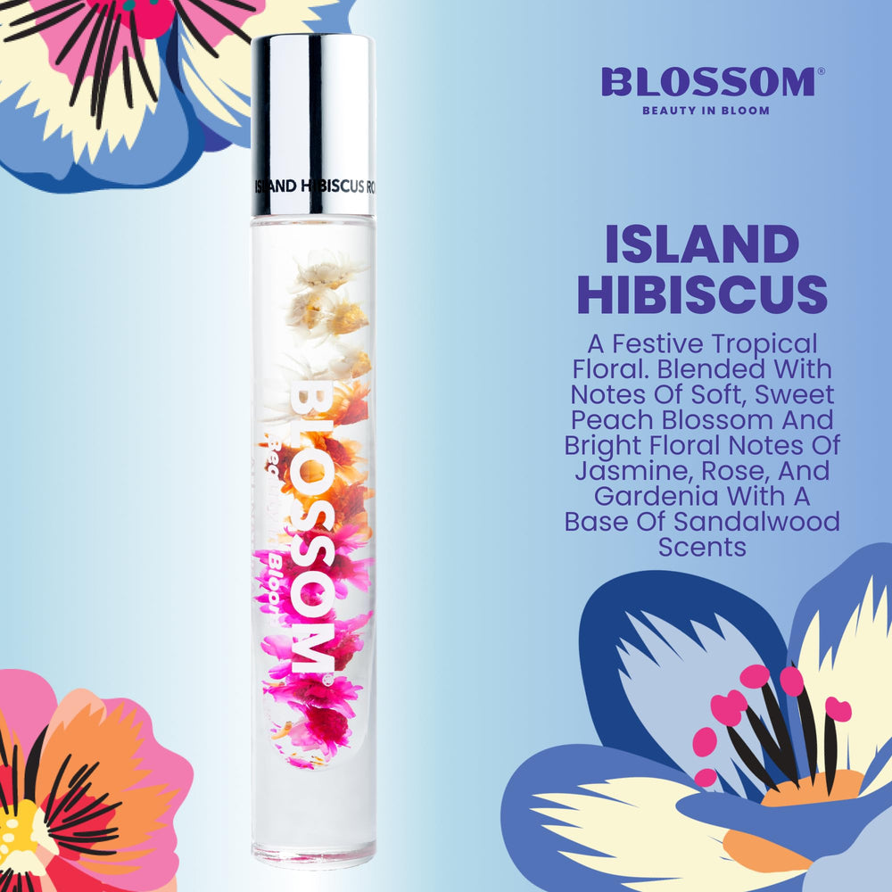 Blossom Roll-On applying to pulse points for long-lasting scent