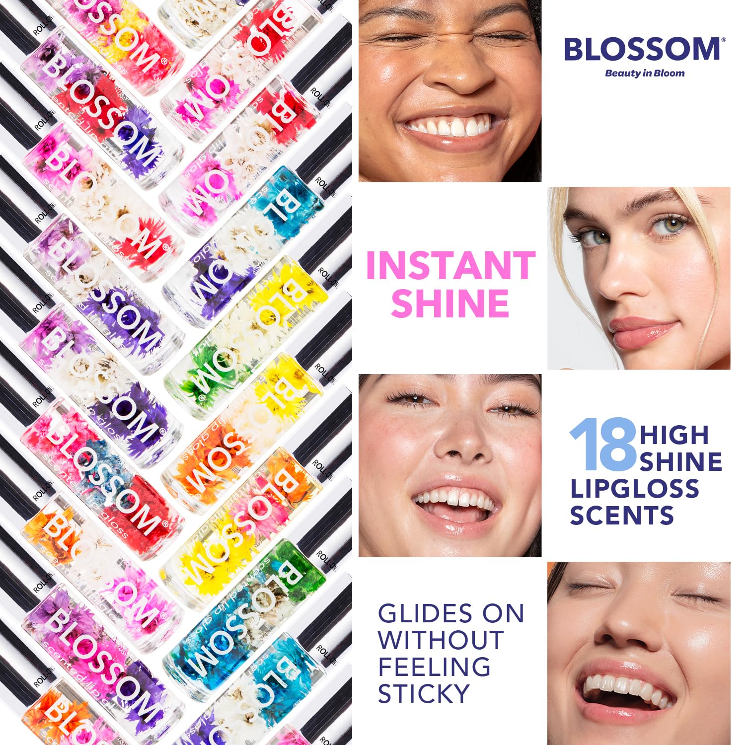 Blossom Roll-On Lip Gloss made-in-usa-packaging reflects high-quality, cruelty-free care