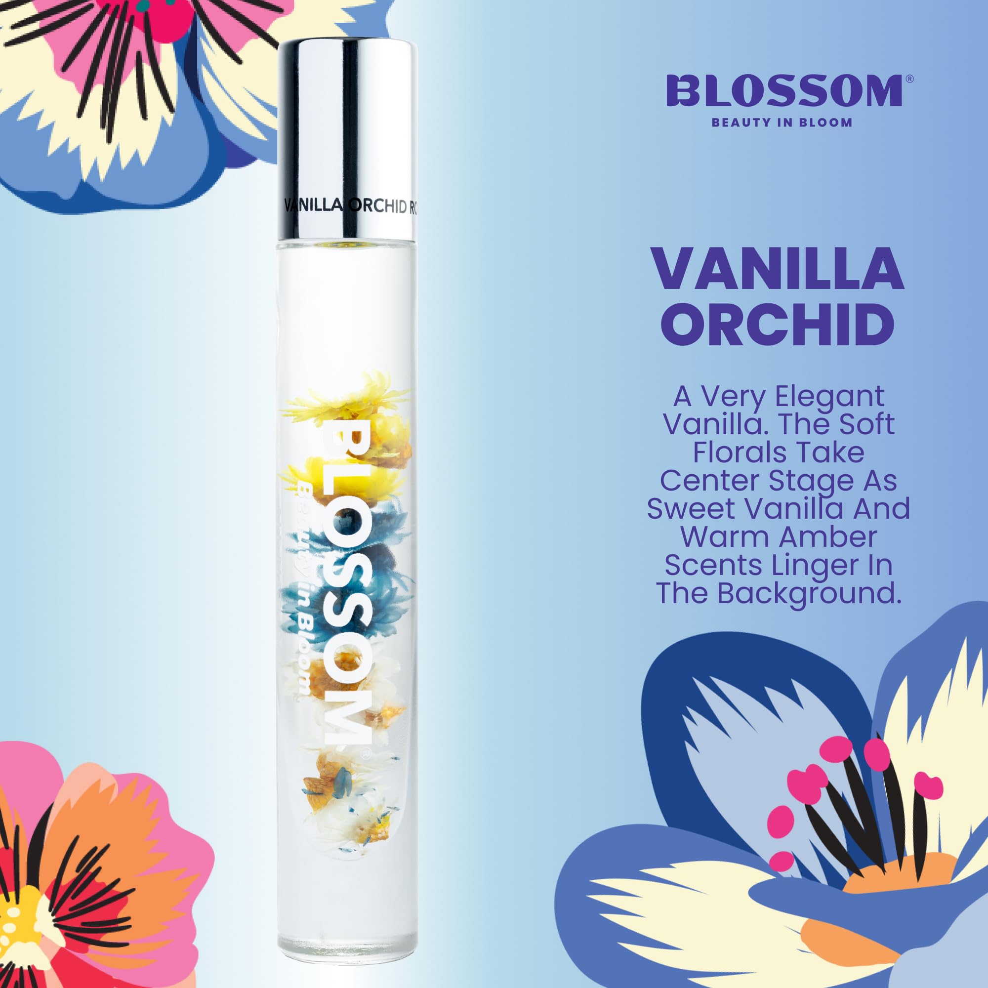 Blossom Vanilla Orchid rollerball in use demonstrates easy pulse-point application