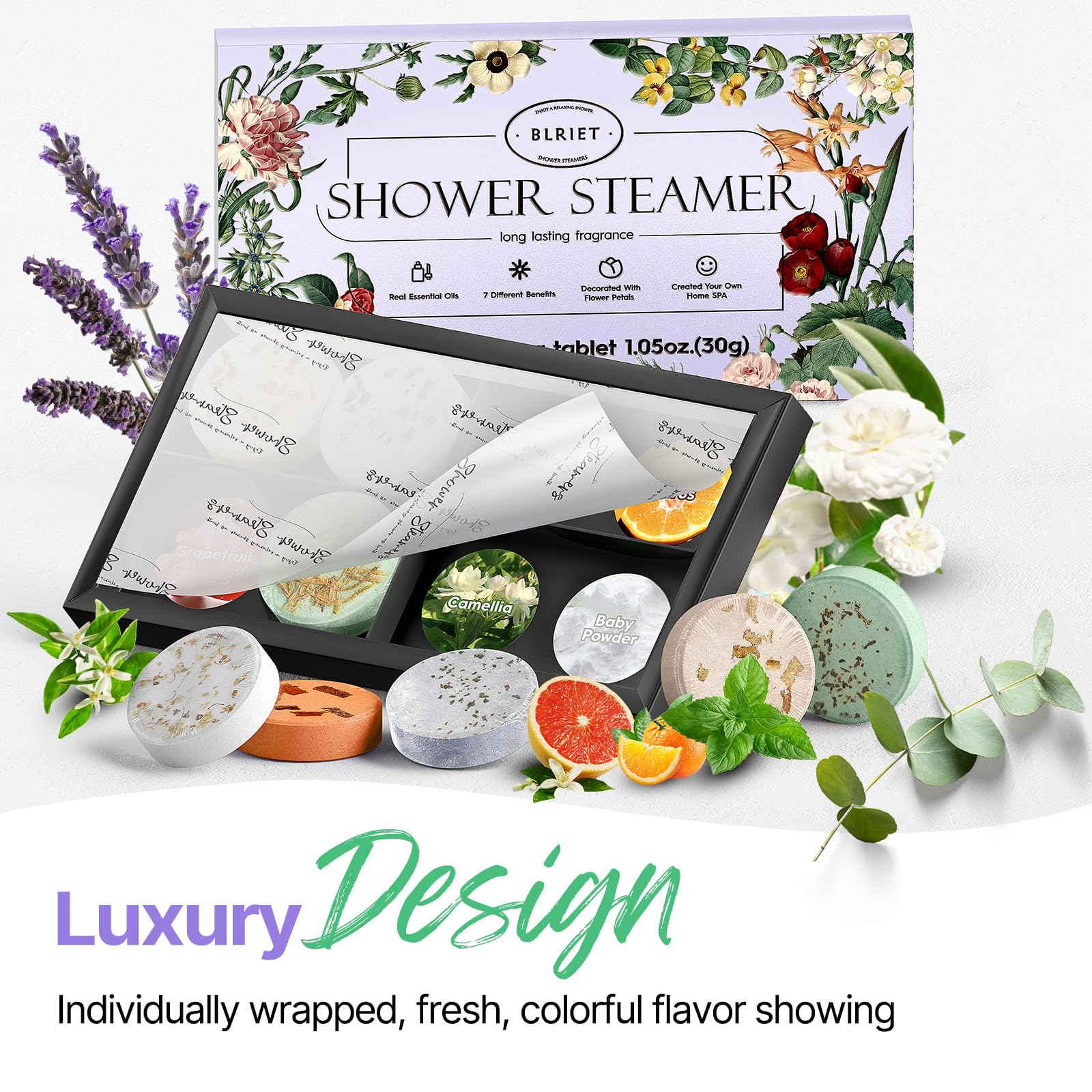 BLRIET natural ingredients bath steamers for a gentle home spa