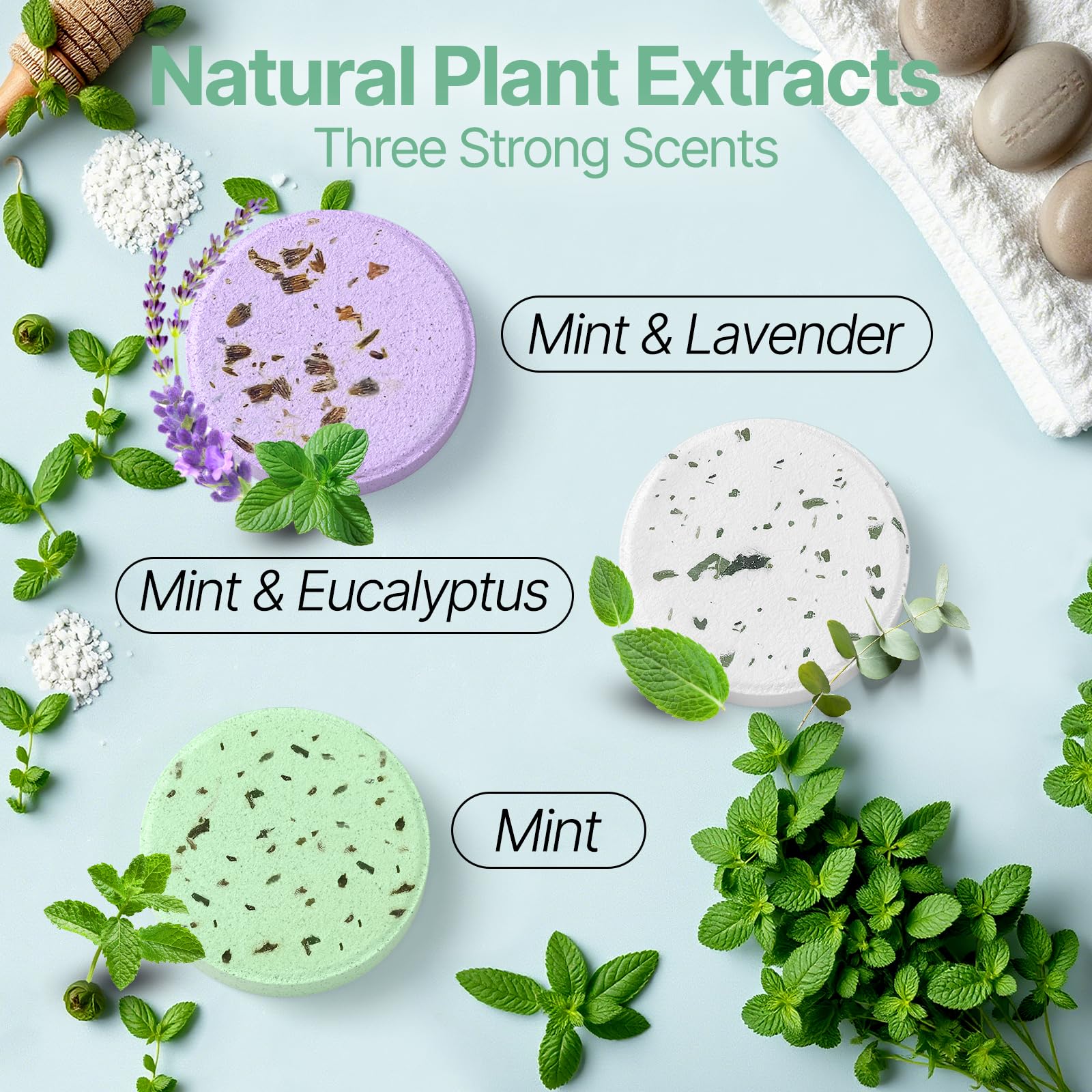 BLRIET individual steamers with rising steam suggest a calming shower ritual.
