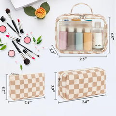 Bluboon quilted makeup purse small keeps cosmetics neatly stored.