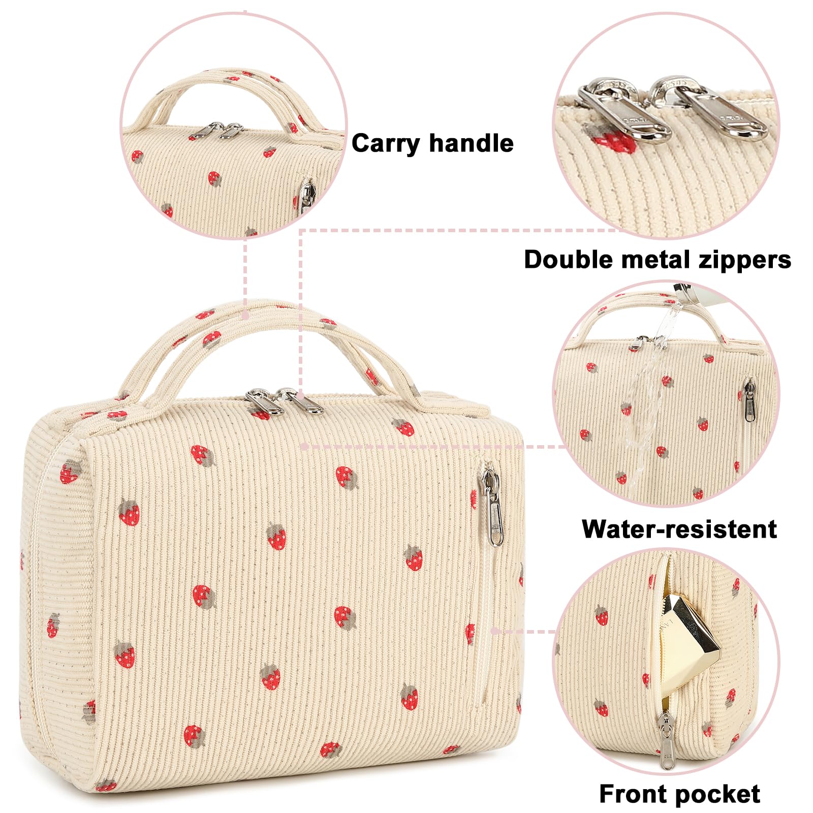Bluboon bag bottom-access zipper for easy reach of bottom items