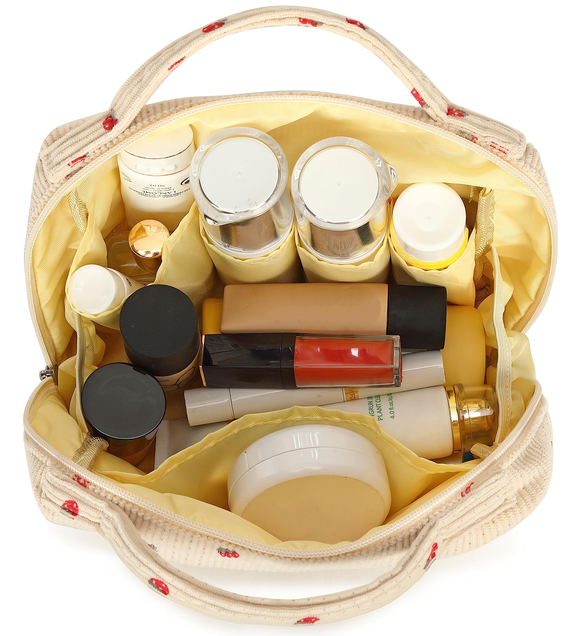 Bluboon zipper-detail on makeup bag emphasizes durability during travel