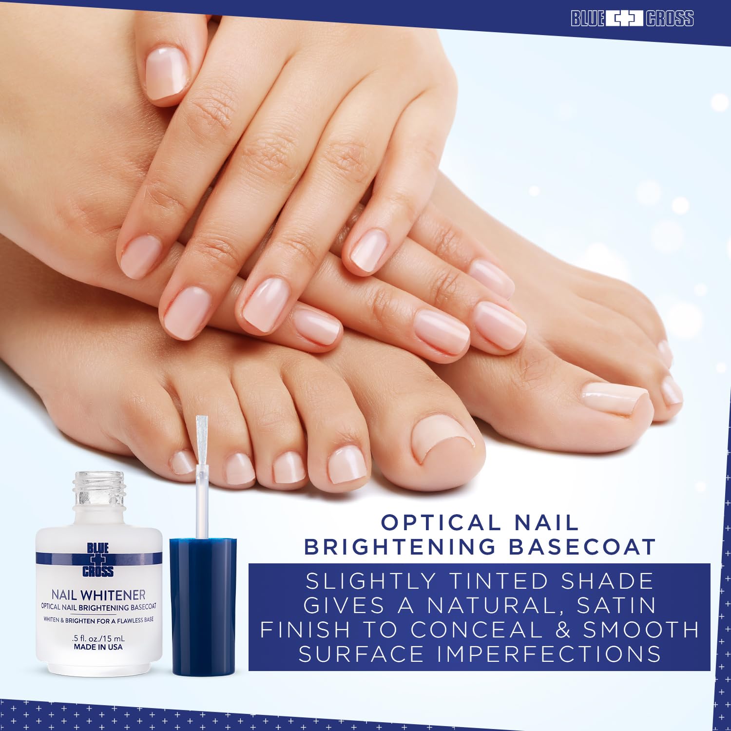 Blue Cross Made-in-USA label signaling domestic production quality.