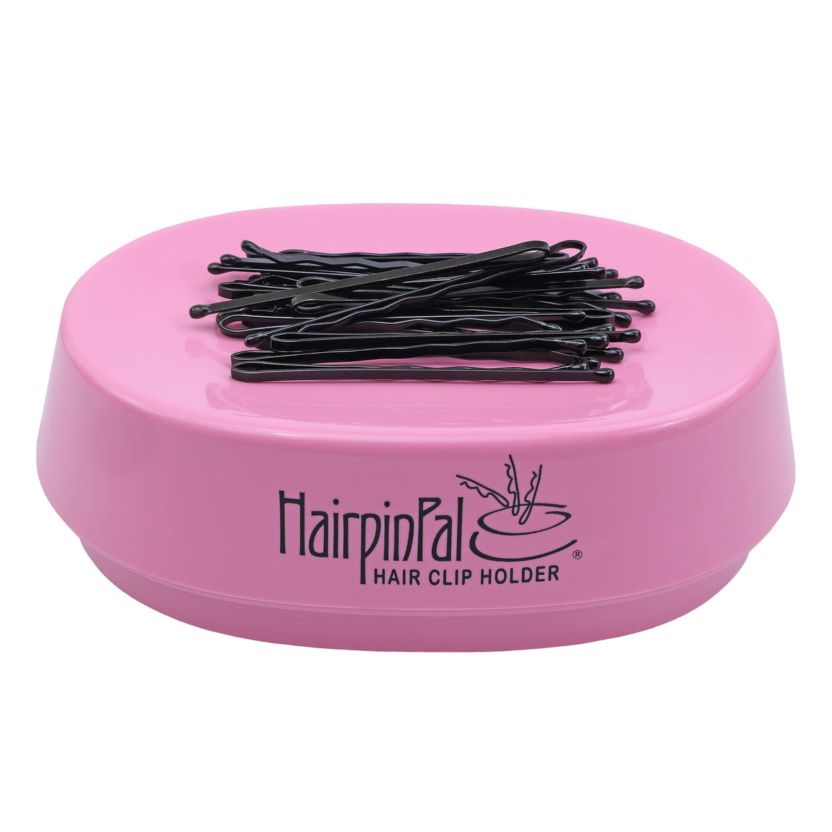Blue Feather HairpinPal magnetic bobby pin holder keeps bobby pins organized and accessible.