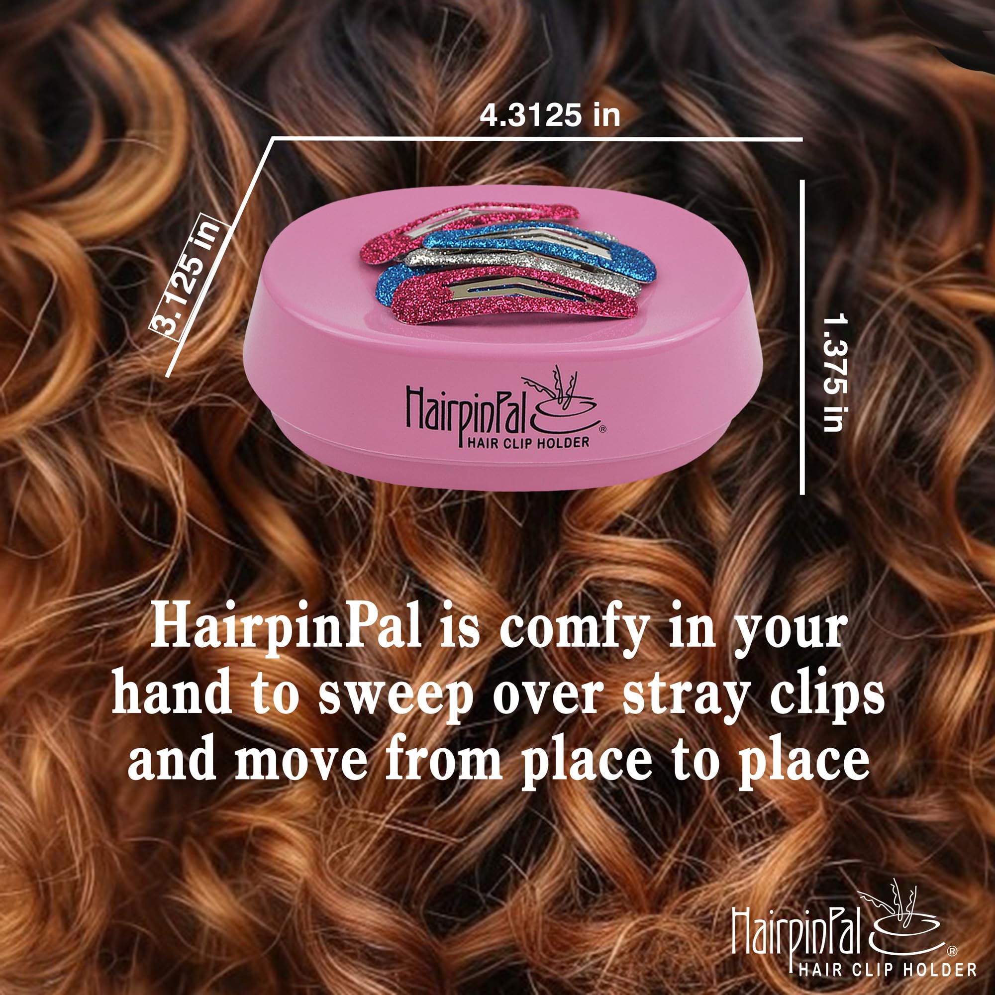 HairpinPal on a counter demonstrates tidy storage of small metal accessories.