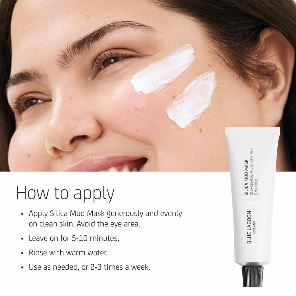 Blue Lagoon face mask glow ritual application on skin