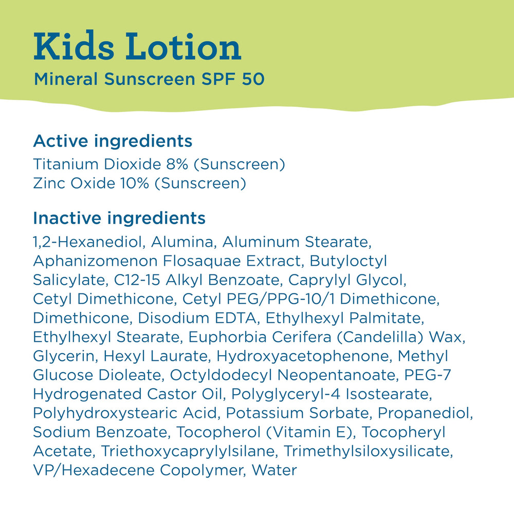 Blue Lizard Kids Mineral SPF 50 5oz packaging: easy family-friendly sunscreen to go.