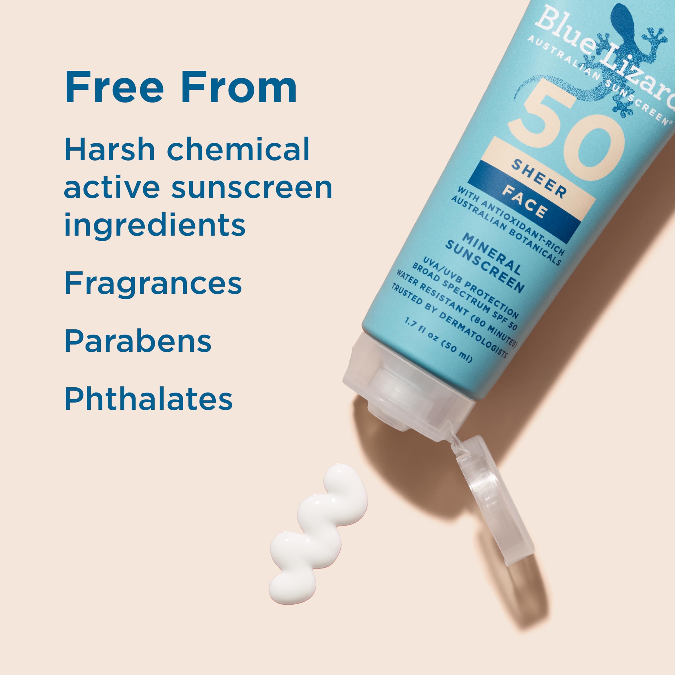 Blue Lizard sunscreen applied in urban setting for sun protection on-the-go.