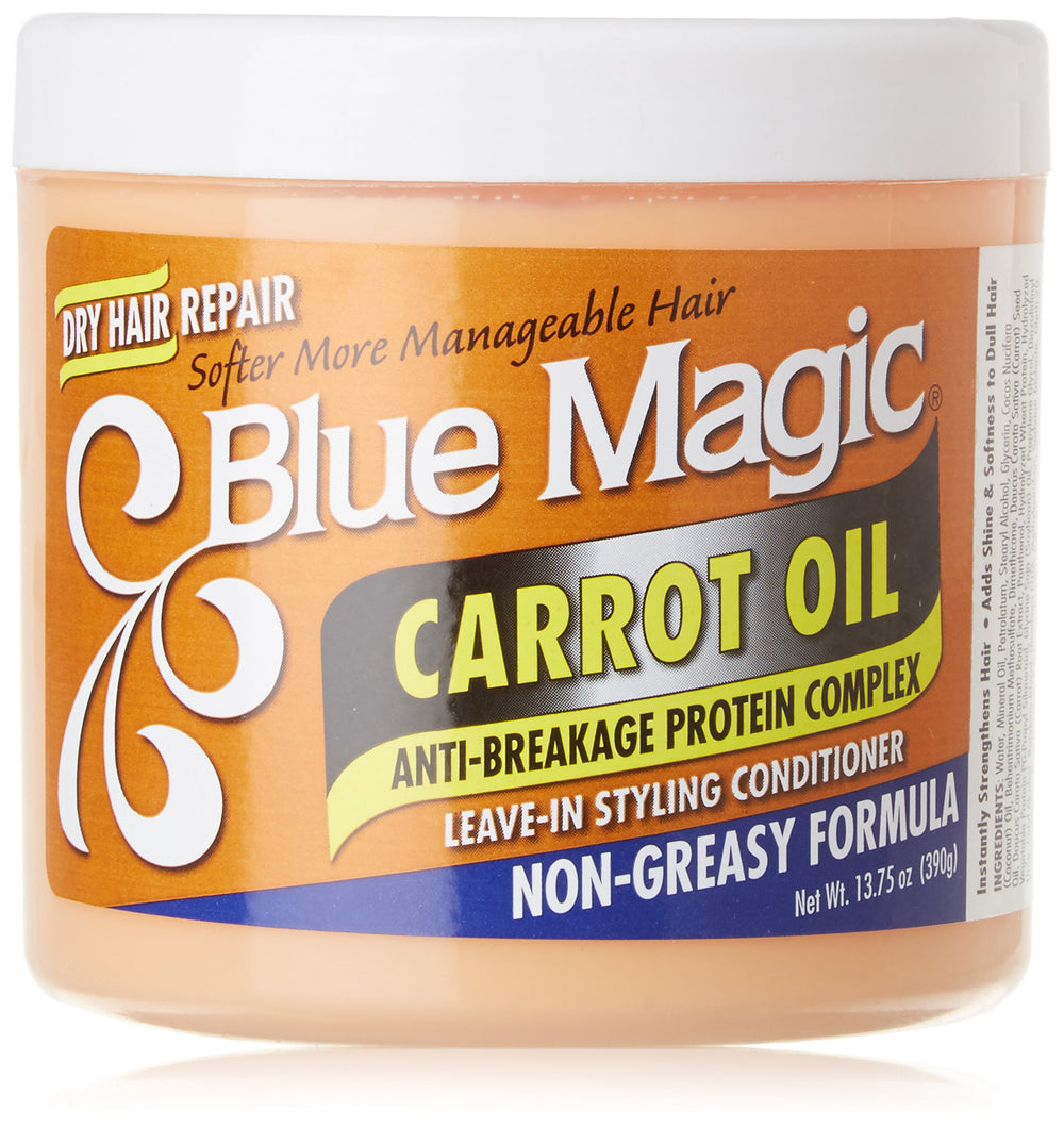 Blue Magic Carrot Oil, botella, hidratación suave para el cabello