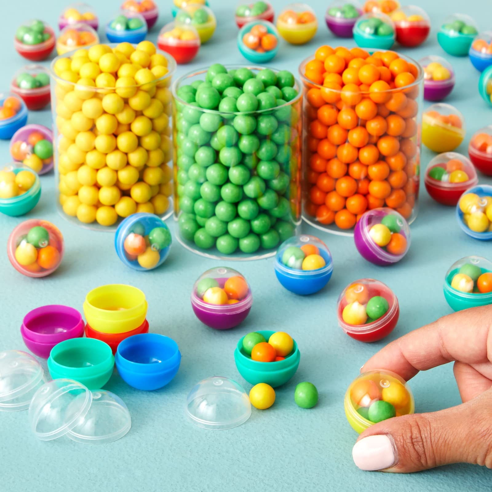 BLUE PANDA purple capsules showcase colorful refill options for kid-friendly prizes.