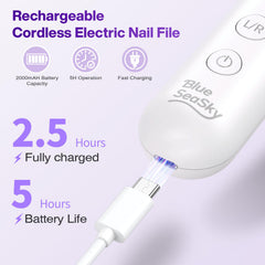 Blue Sea Sky 10-in-1 attachments for versatile nail care.