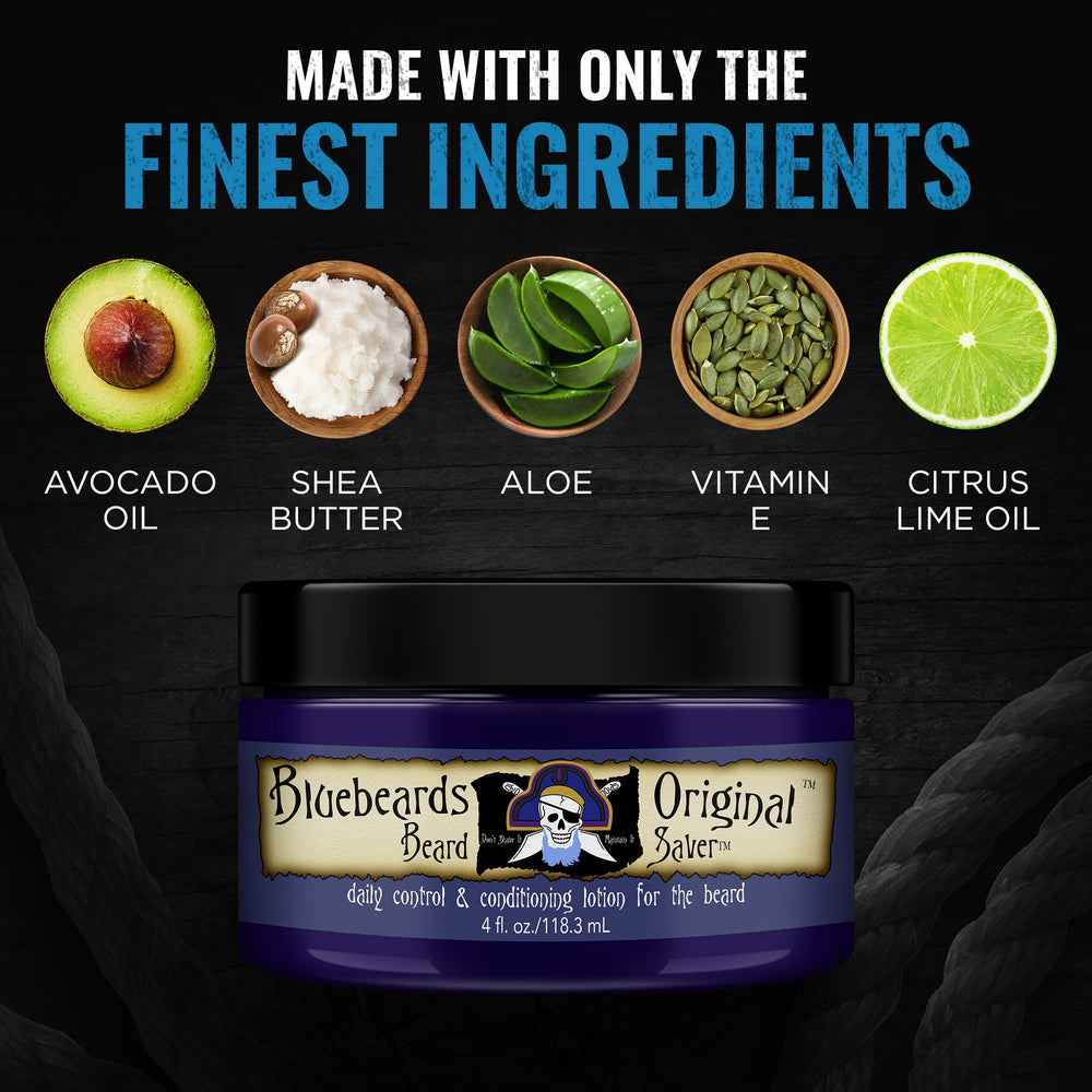 Bluebeards Original beard texture close-up demonstrates conditioning and frizz control.