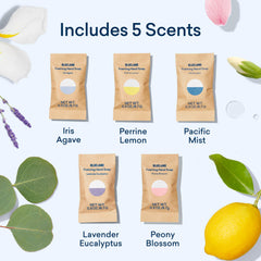 BLUELAND variety-scent pack featuring Iris Agave, Perrine Lemon, Lavender Eucalyptus, more.