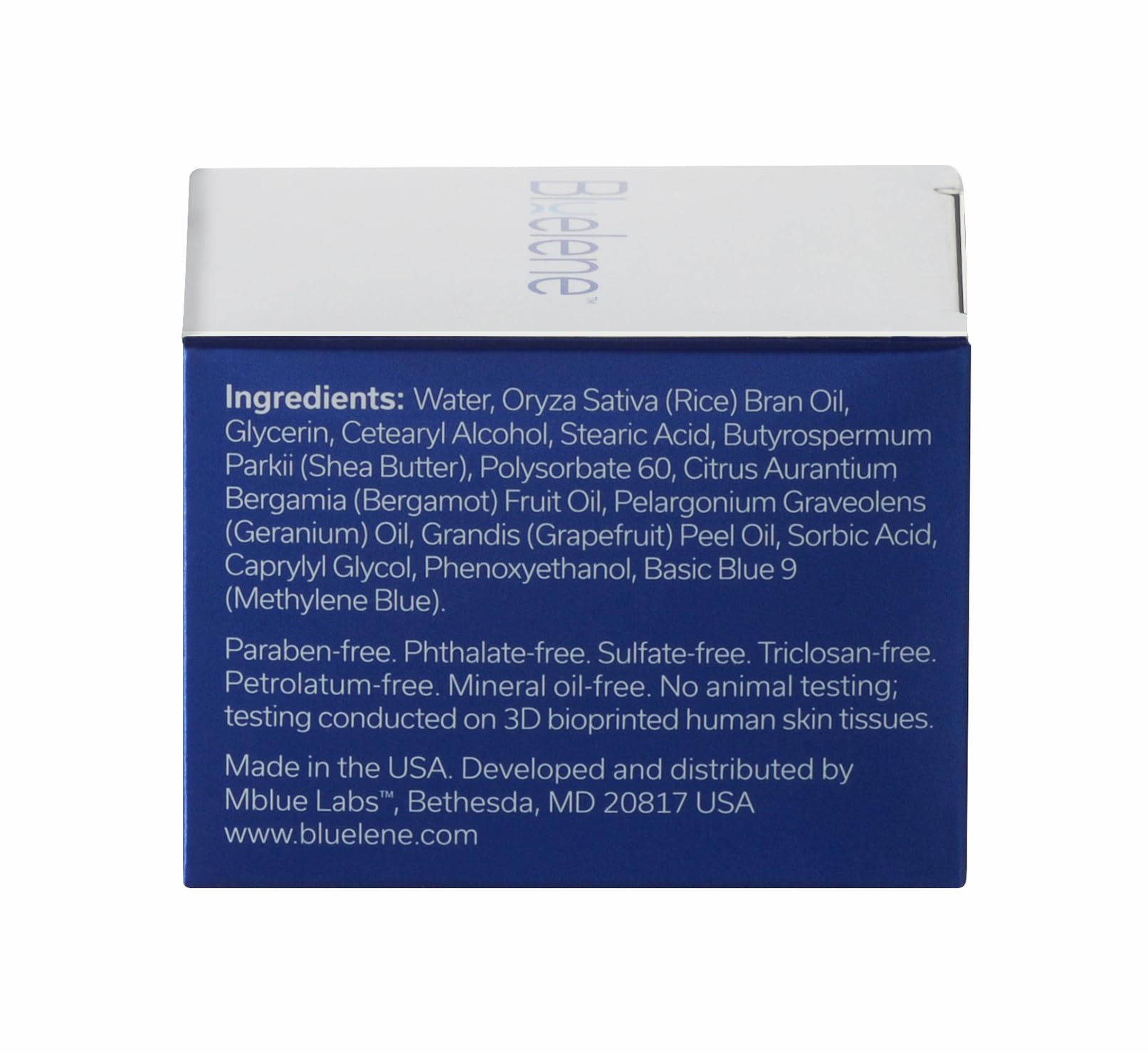 Bluelene Night Cream box packaging signals premium daily-use product