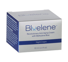 Bluelene Night Cream dispense swatch demonstrates easy nightly application