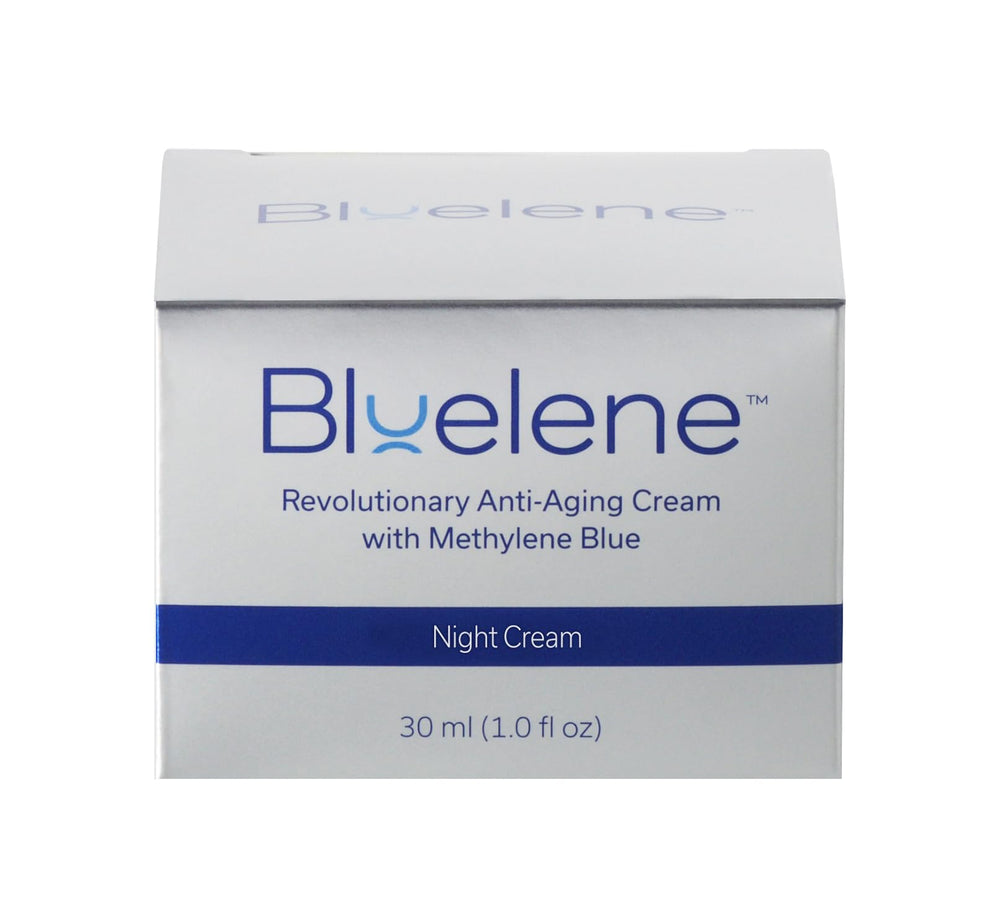 Bluelene Night Cream night routine scene conveys calming, nourishing ritual